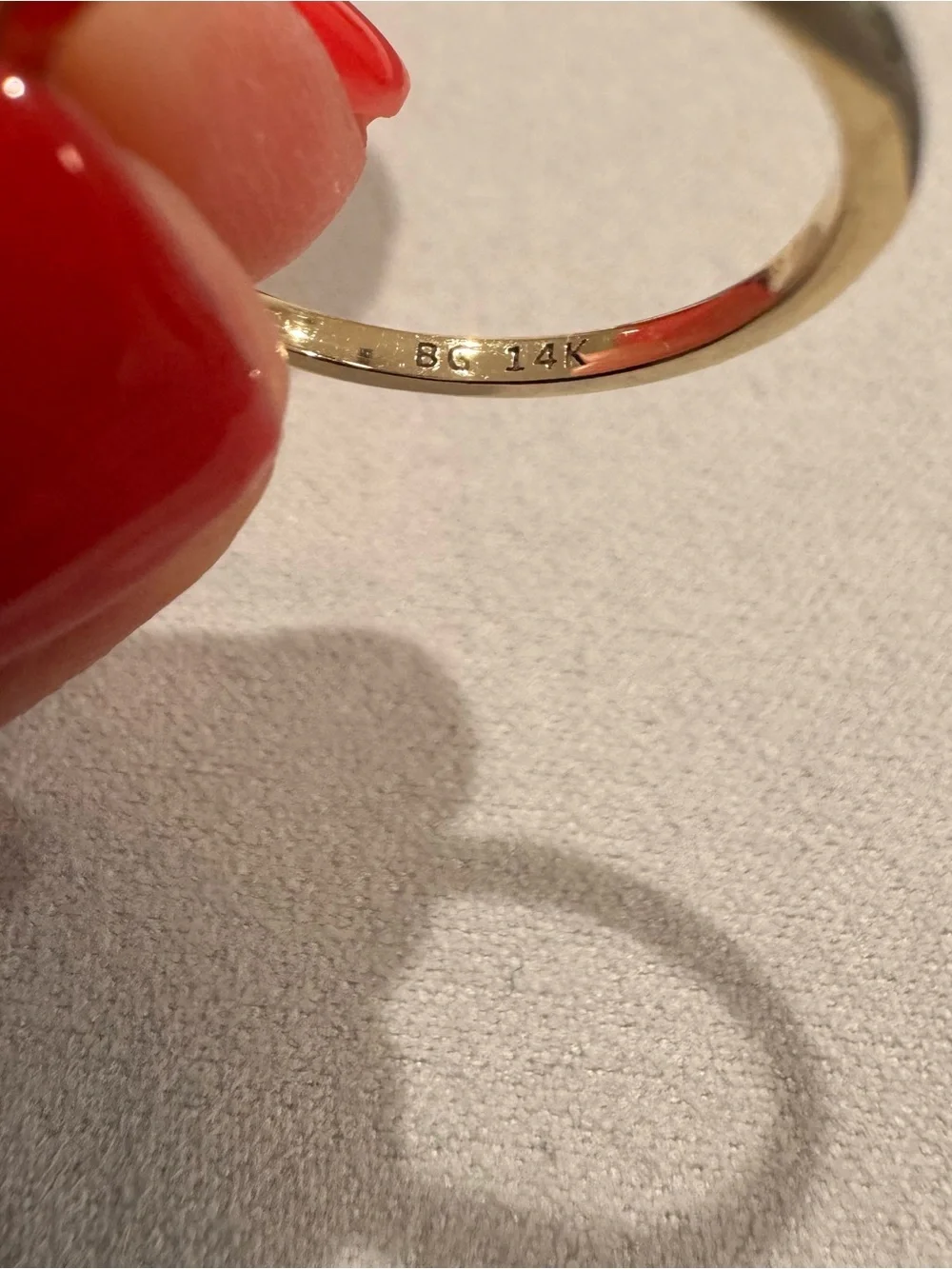 Baby Gold 14K Yellow Gold Initial Wire Stacking Band
